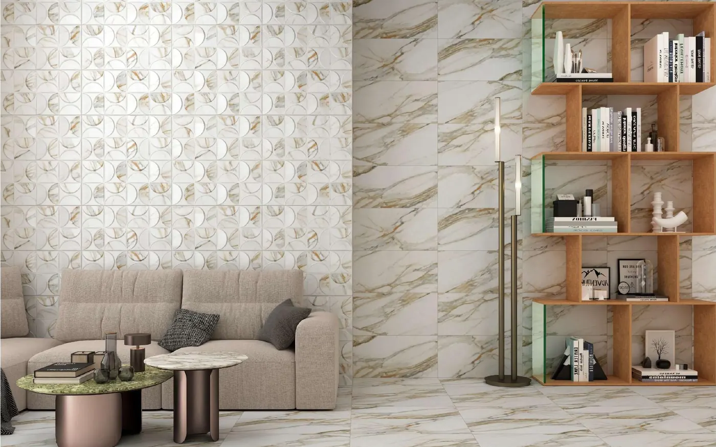 Chari collection wall tiles in a styled room
