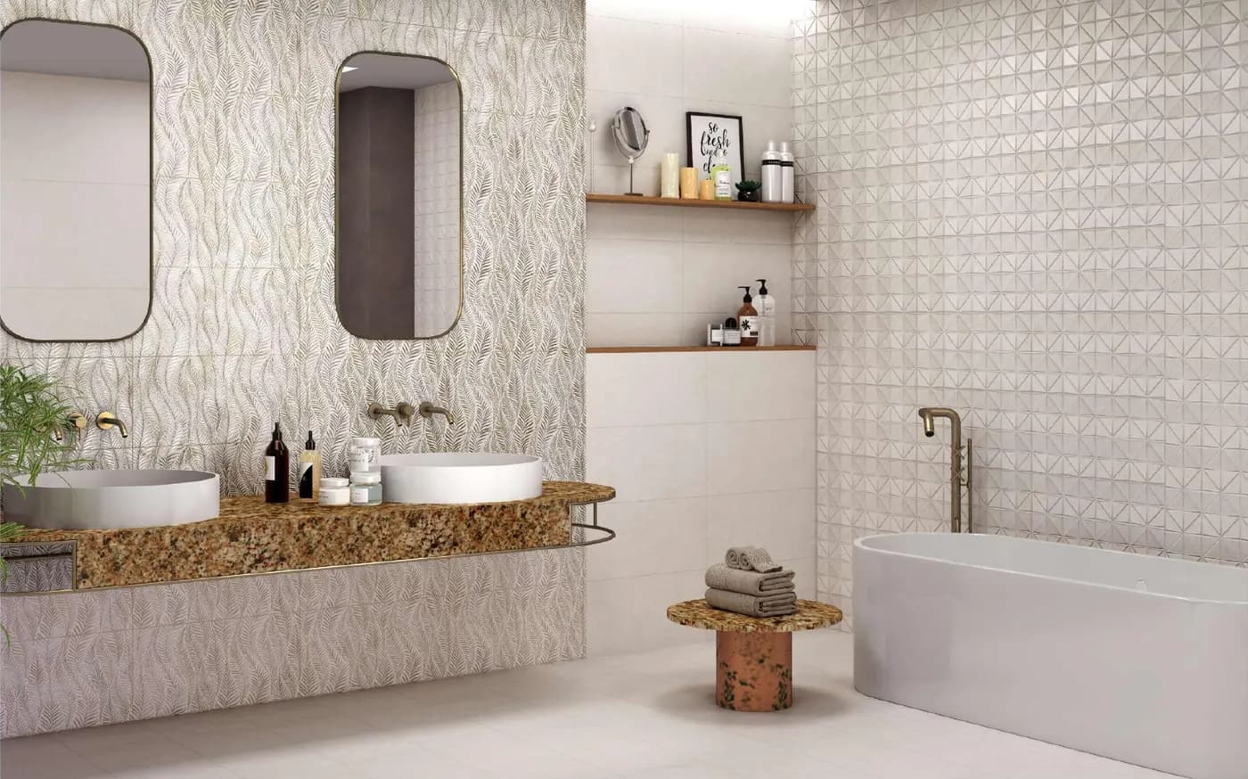 Jucar collection wall tiles in a styled room
