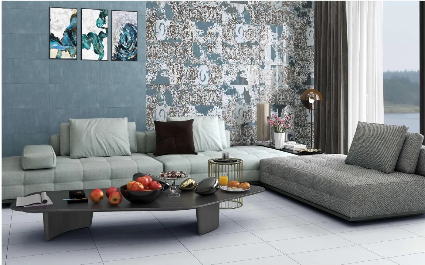 Paraguay collection wall tiles in a styled room