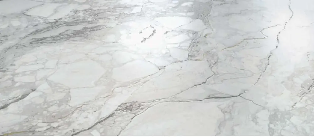 Marble-effect tile with carved veining