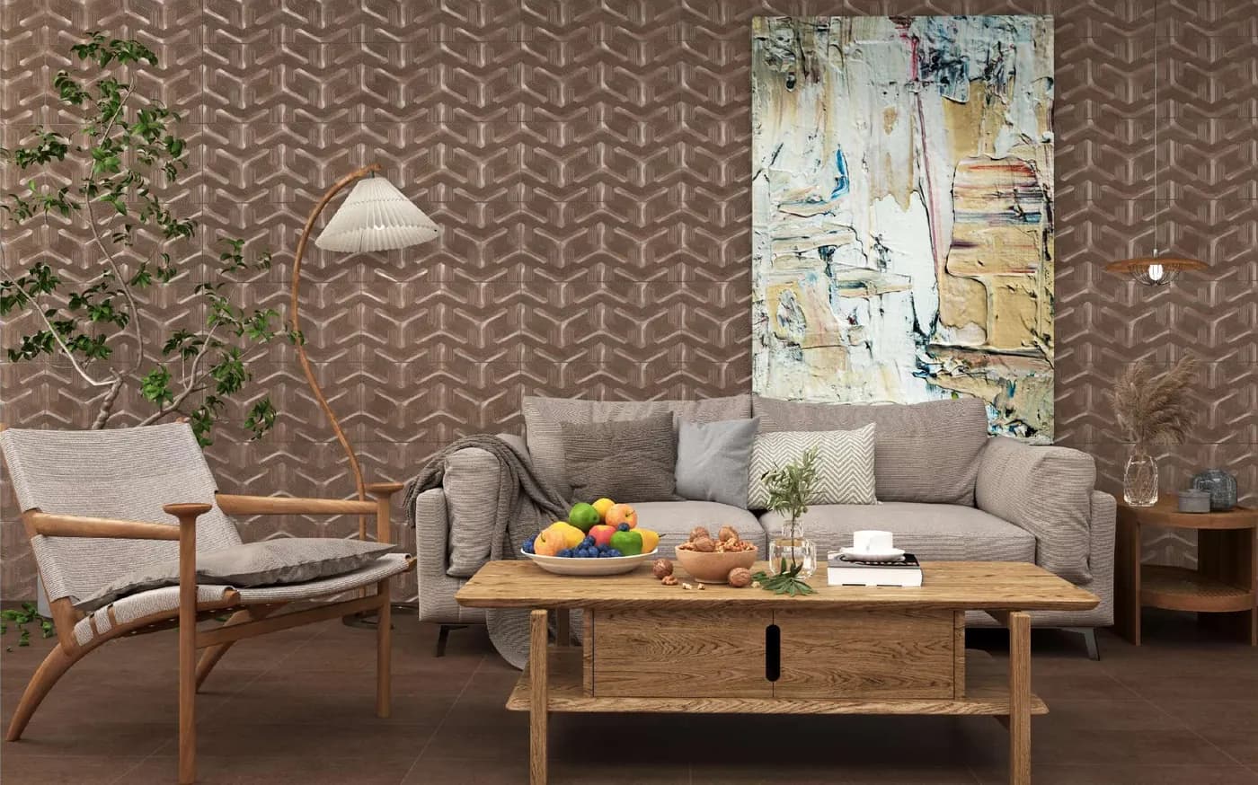 Volta collection wall tiles in a styled room